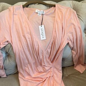 Velvet by Graham & Spencer Peach Wrap Top
